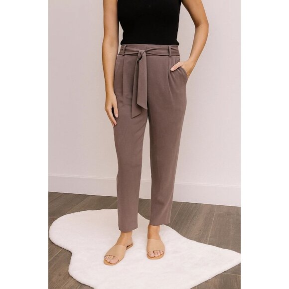 White House Black Market Jersey Pant Brown NEW size Large - Picture 1 of 6